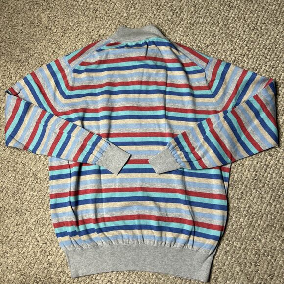 Peter Millar Quarter Zip Sweater Men’s XL Pima Cotton Silk Cashmere Blend Stripe - Picture 7 of 8